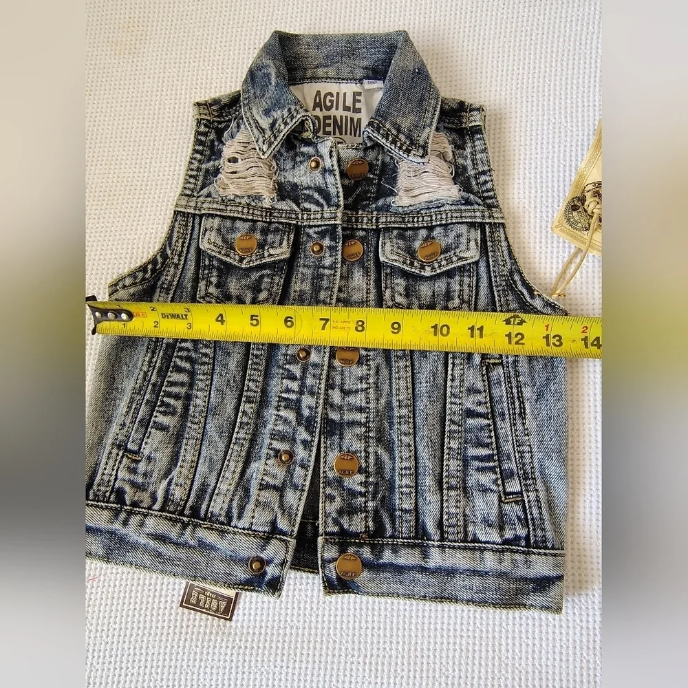 Agile Denim Kids Blue Vest Size 3